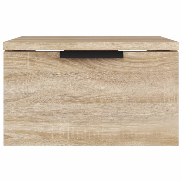 vidaXL Väggmonterat sängbord sonoma-ek 34x30x20 cm Brun