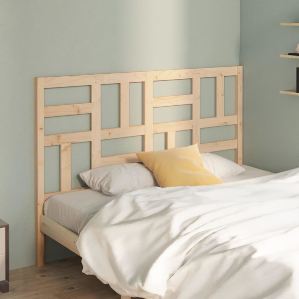 vidaXL Sänggavel 141x4x104 cm massiv furu Brun