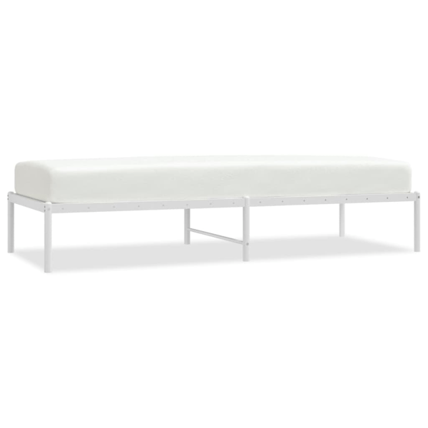 vidaXL Sängram metall vit 75x190 cm Vit