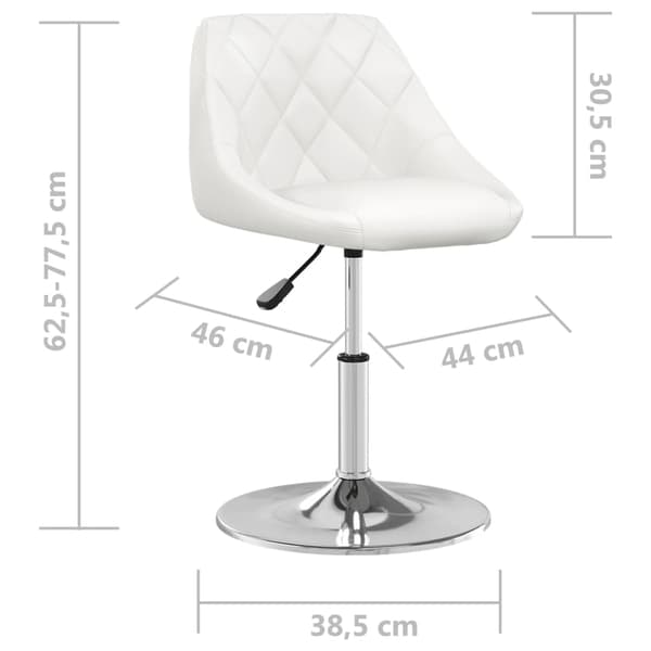 vidaXL Matstol vit konstläder Vit