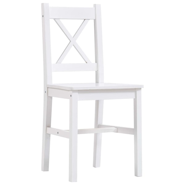 vidaXL Matgrupp 7 delar furu vit Vit