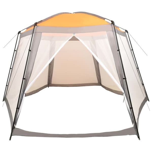 vidaXL Pooltält tyg 500x433x250 cm grå Grå