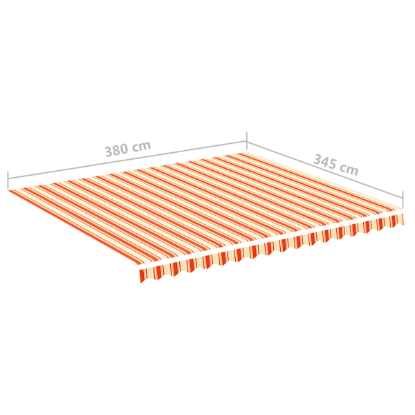 vidaXL Markisväv gul och orange 4x3,5 m Gul