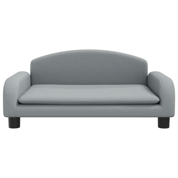 vidaXL Barnsoffa ljusgrå 70x45x30 cm tyg Grå