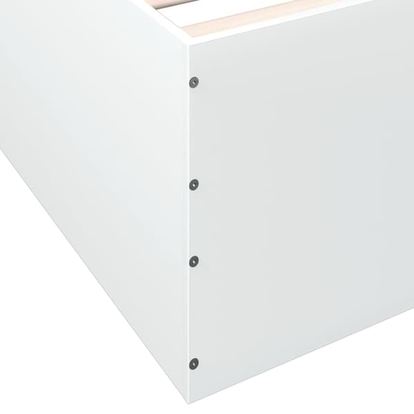 vidaXL Sängram vit 140x200 cm konstruerat trä Vit