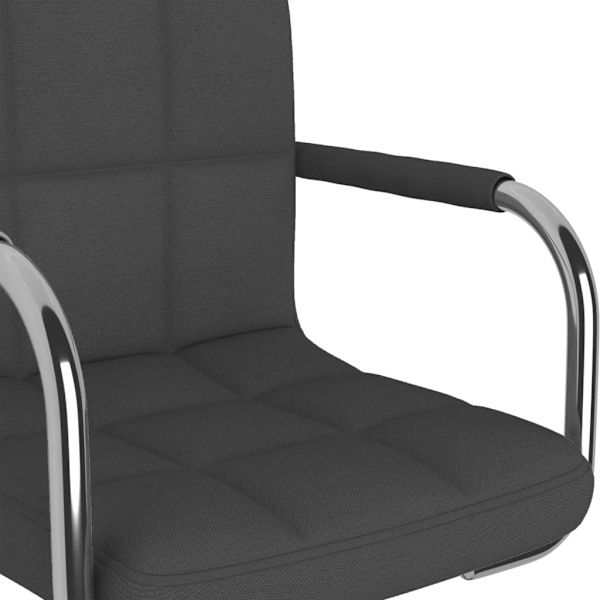 vidaXL Matstol mörkgrå tyg grå