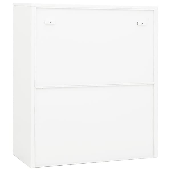 vidaXL Dokumentskåp vit 90x40x105 cm stål Vit