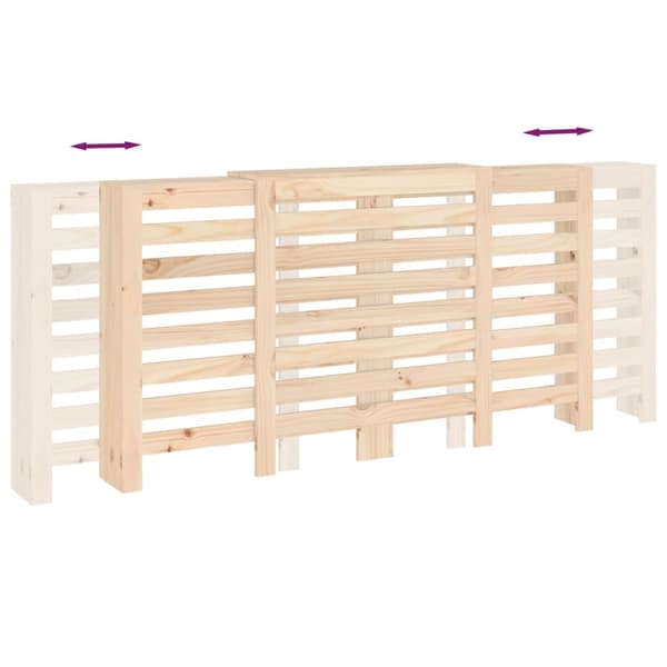 vidaXL Elementskydd 210x21x85 cm massiv furu Brun