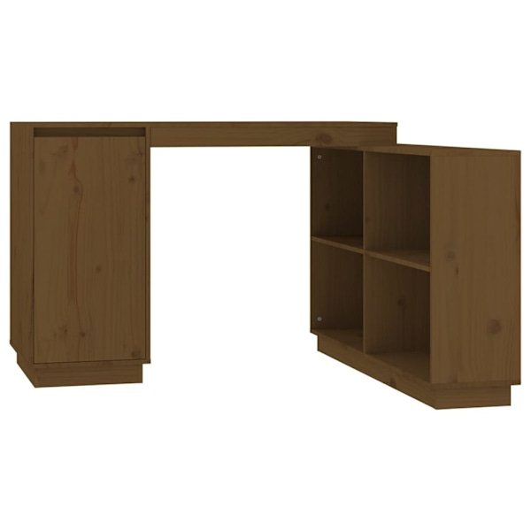 vidaXL Skrivbord honungsbrun 110x50x75 cm massiv furu Brun