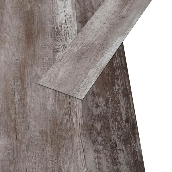vidaXL Självhäftande PVC-golvplankor 5,21 m² 2 mm mattbrunt trä Brun