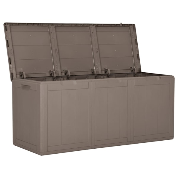 vidaXL Dynbox 270 liter brun PP-rotting Brun