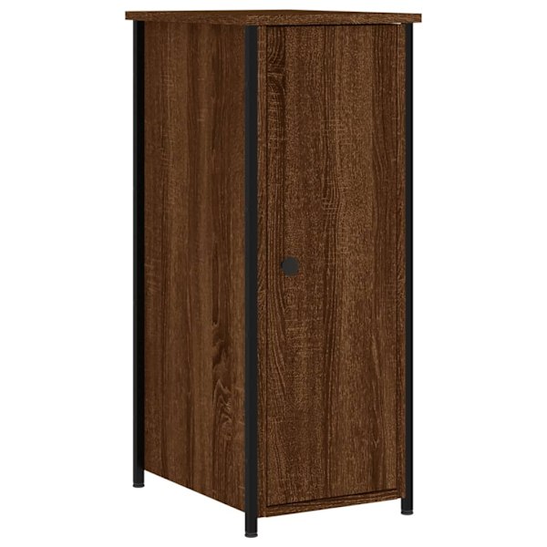 vidaXL Sängbord brun ek 32x42x80 cm konstruerat trä Brun