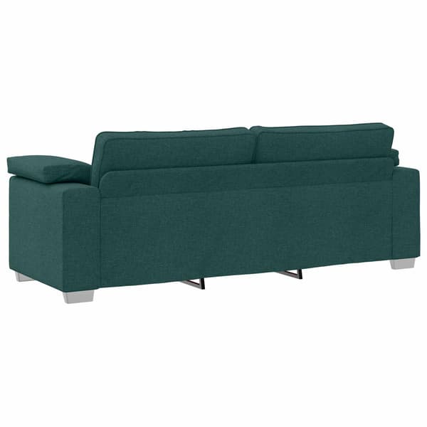 vidaXL Soffa 2 st Mörkgrön tyg Grön