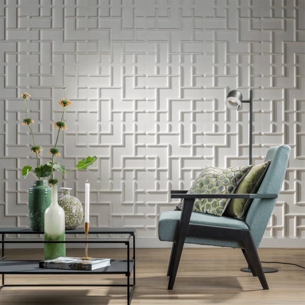 WallArt 3D Väggpaneler 24 st GA-WA16 tetris Vit