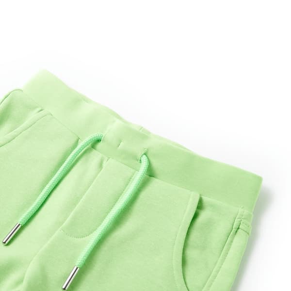 vidaXL Barnshorts fluogrön 128 Grön