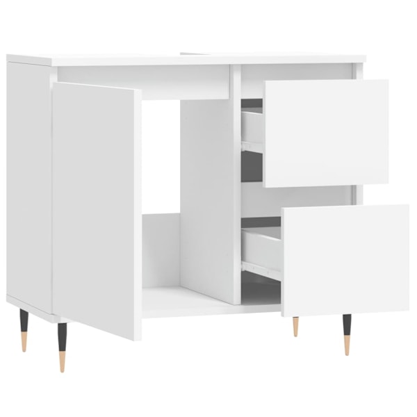 vidaXL Badrumsskåp vit 65x33x60 cm konstruerat trä Vit