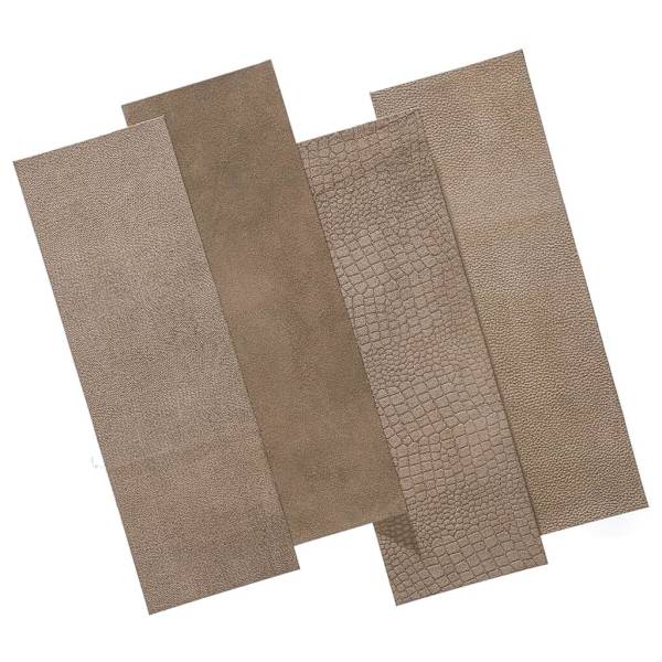 WallArt Läderplattor Stubbs rökig taupe 16 st Taupe