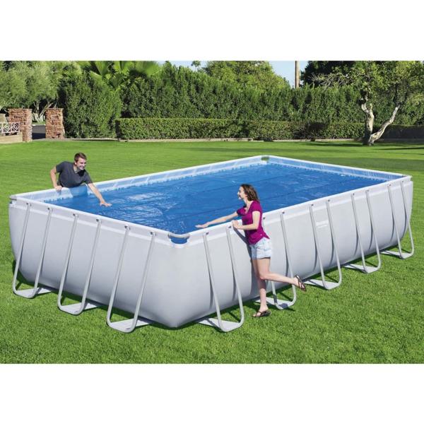 Bestway Poolöverdrag Flowclear rektangulär 703x336 cm blå Blå