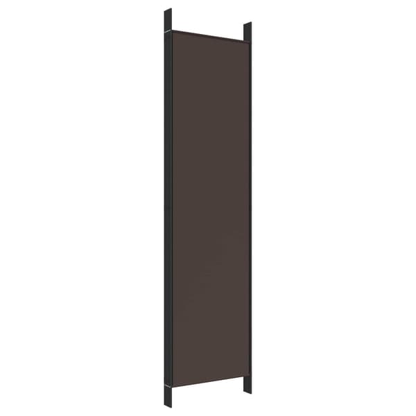 vidaXL Rumsavdelare 5 paneler brun 250x200 cm tyg Brun