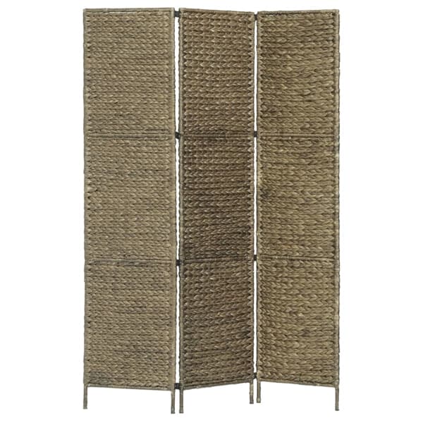 vidaXL Rumsavdelare 3 paneler vattenhyacint 116x160 cm brun Brun