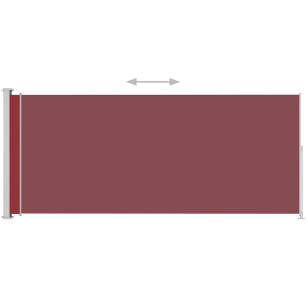 vidaXL Infällbar sidomarkis 200x500 cm röd Röd