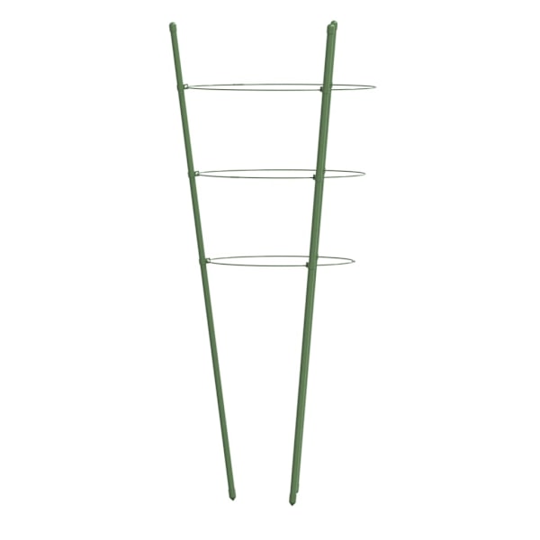 vidaXL Växtstöd med 3 ringar 5 st grön 45 cm stål