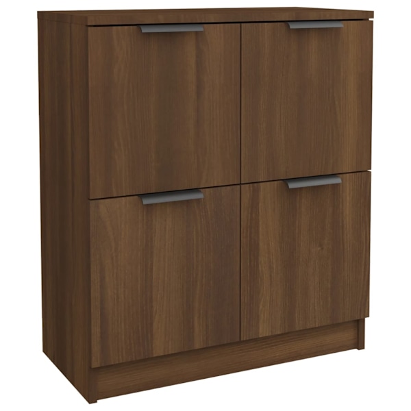 vidaXL Skänk 2 delar brun ek 60x30x70 cm konstruerat trä Brun