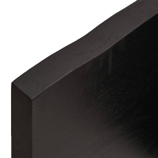 vidaXL Bordsskiva mörkbrun 60x40x(2-4) cm behandlad massiv ek Brun