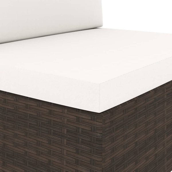 vidaXL Modulsoffa 2-sits konstrotting brun Brun
