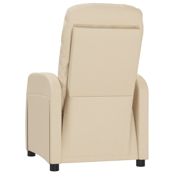 vidaXL Reclinerfåtölj gräddvit tyg Creme