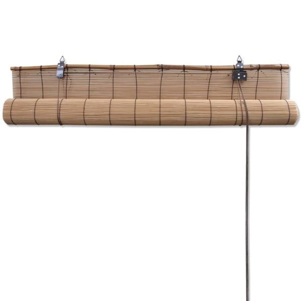 vidaXL Rullgardin bambu 100x220 cm brun Brun