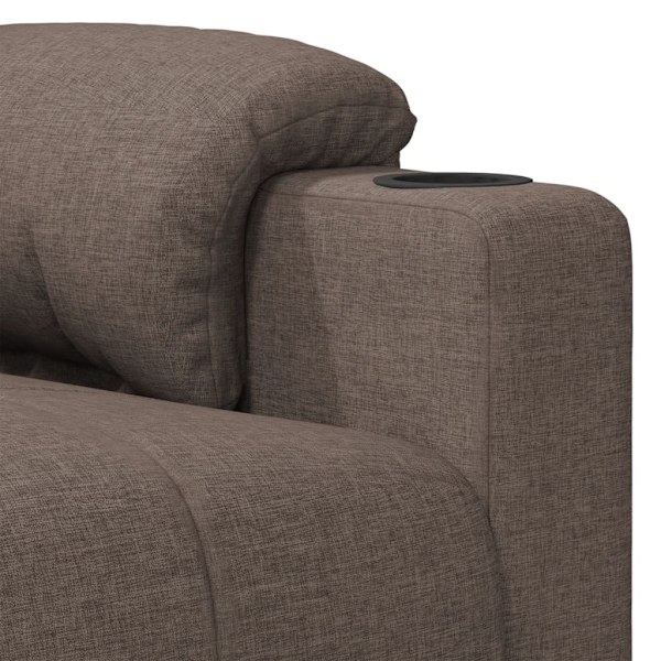 vidaXL Elektrisk reclinerfåtölj taupe tyg Taupe