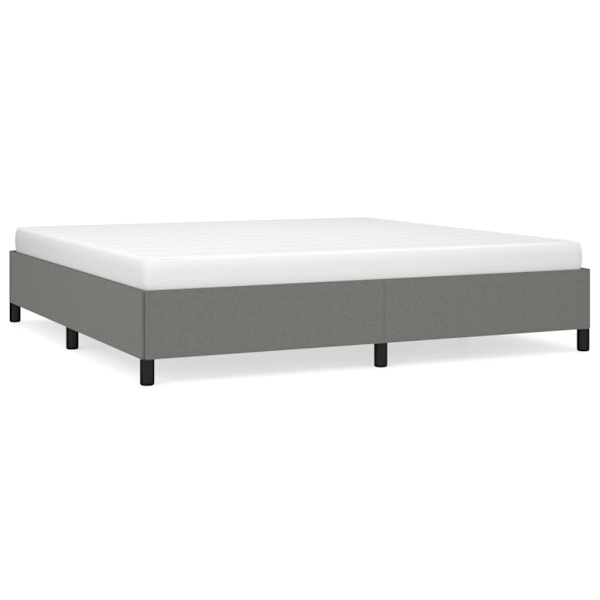 vidaXL Sängram mörkgrå 200x200 cm tyg Grå