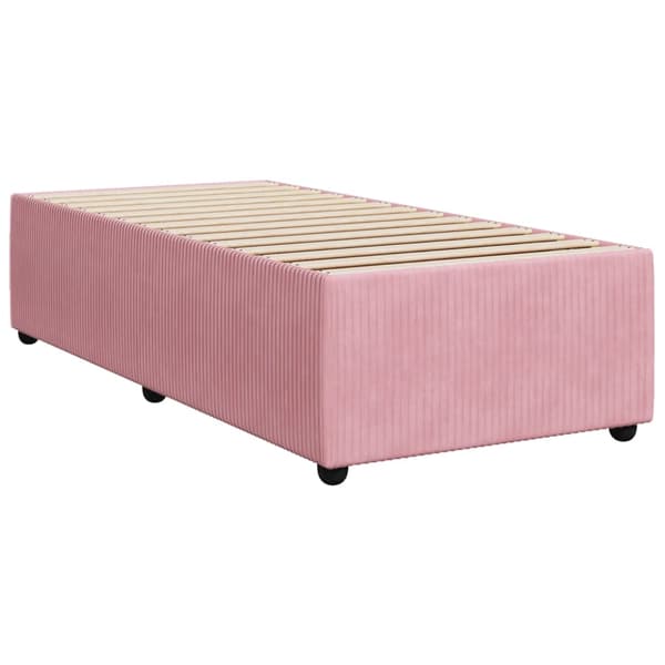 vidaXL Sängram rosa 90x190 cm sammet Rosa