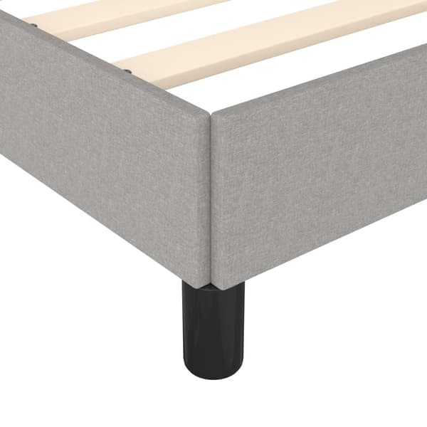 vidaXL Sängram ljusgrå 200x200 cm tyg Grå