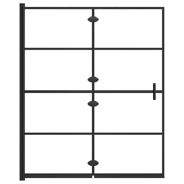 vidaXL Duschvägg fällbar ESG 120x140 cm svart