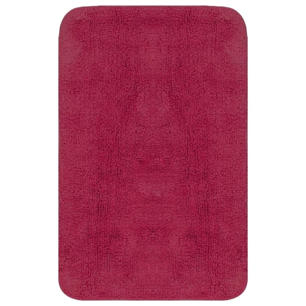 vidaXL Badrumsmattor 3 st tyg fuchsia Rosa