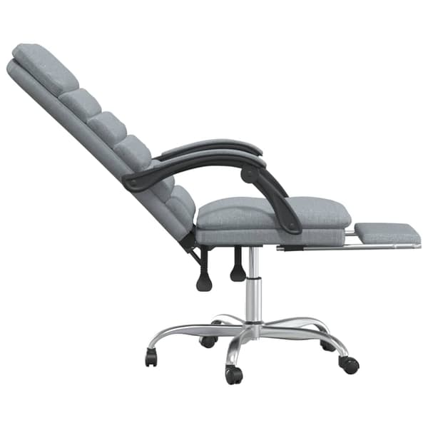 vidaXL Kontorsstol med massage ljusgrå tyg Grå