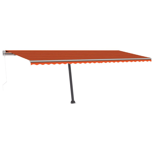 vidaXL Fristående automatisk markis 600x300 cm orange/brun Orange