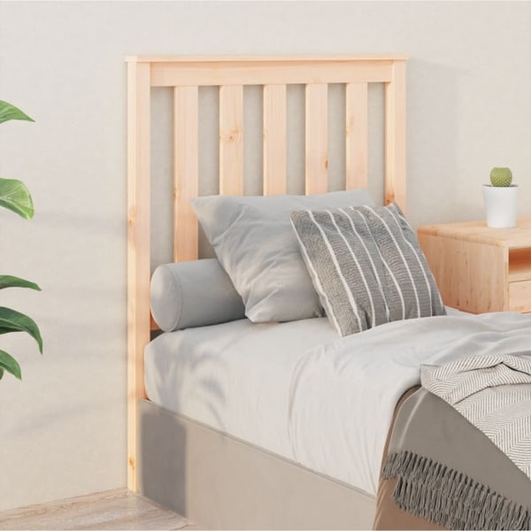 vidaXL Sänggavel 81x6x101 cm massiv furu Brun