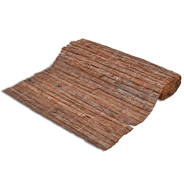 vidaXL Vindskydd bark 400 x 100 cm Brun