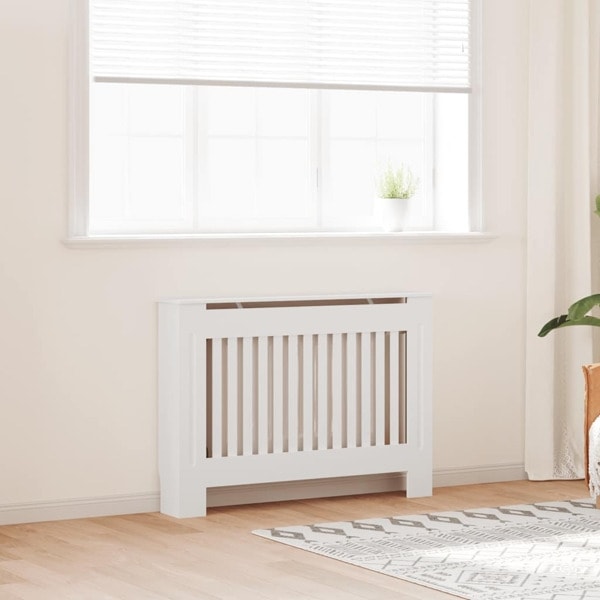 vidaXL Elementskydd i MDF 112 cm vit Vit