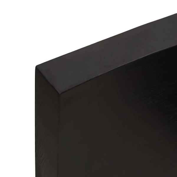 vidaXL Bordsskiva mörkbrun 100x60x(2-6) cm behandlad massiv ek Brun