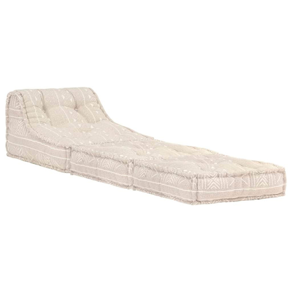 vidaXL Modulpuff beige tyg Beige