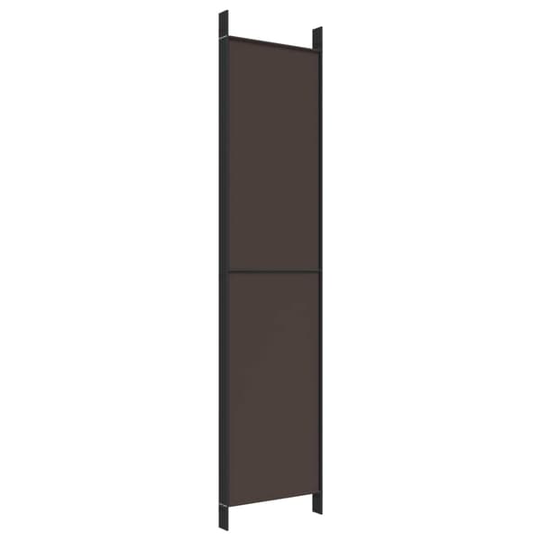 vidaXL Rumsavdelare 5 paneler brun 250x220 cm tyg Brun