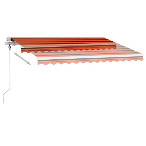 vidaXL Automatisk markis med vindsensor & LED 300x250 cm orange/brun Orange