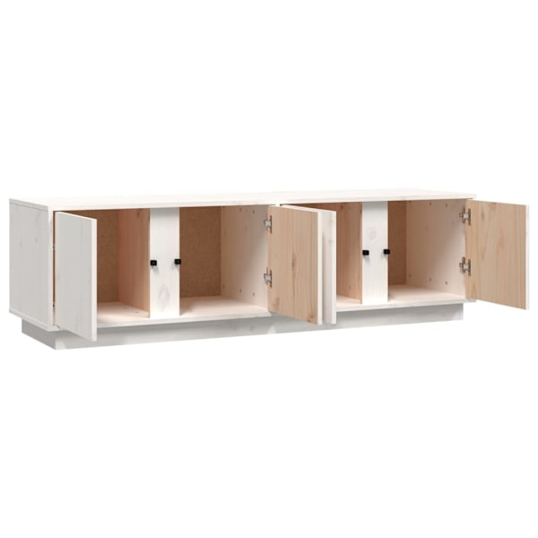 vidaXL Tv-bänk vit 140x40x40 cm massiv furu Vit