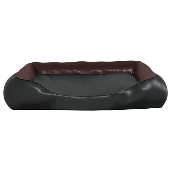 vidaXL Hundbädd svart och brun 80x68x23 cm konstläder Svart