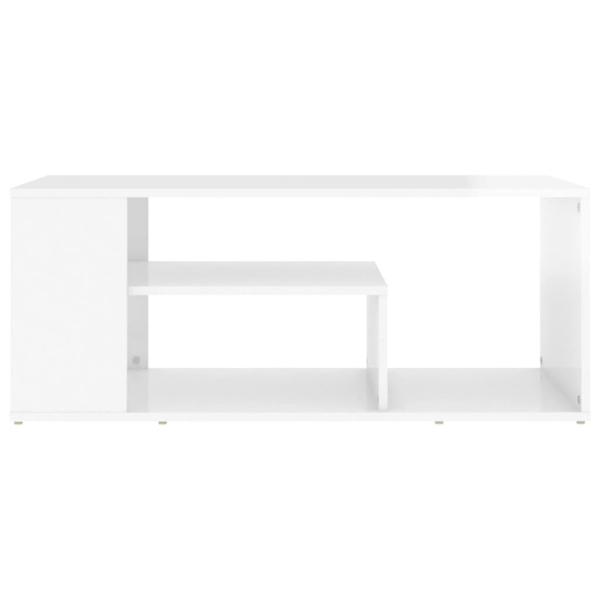 vidaXL Soffbord vit högglans 100x50x40 cm konstruerat trä Vit