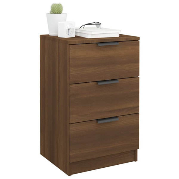 vidaXL Sängbord 2 st brun ek 40x36x65 cm Brun